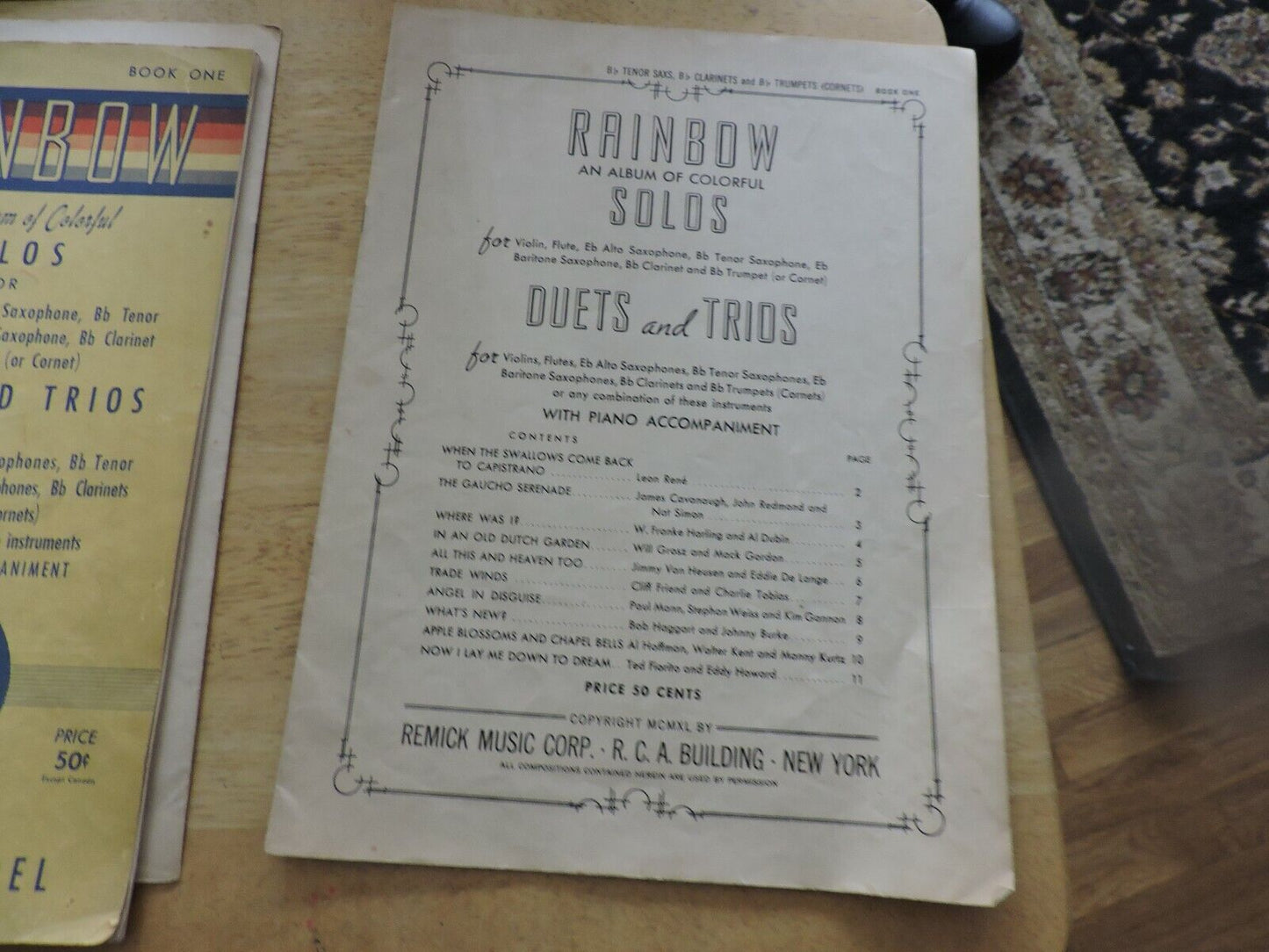 LOT OF 3 RAINBOW AN ALBUM OF COLORFUL SOLOS 1939/1940