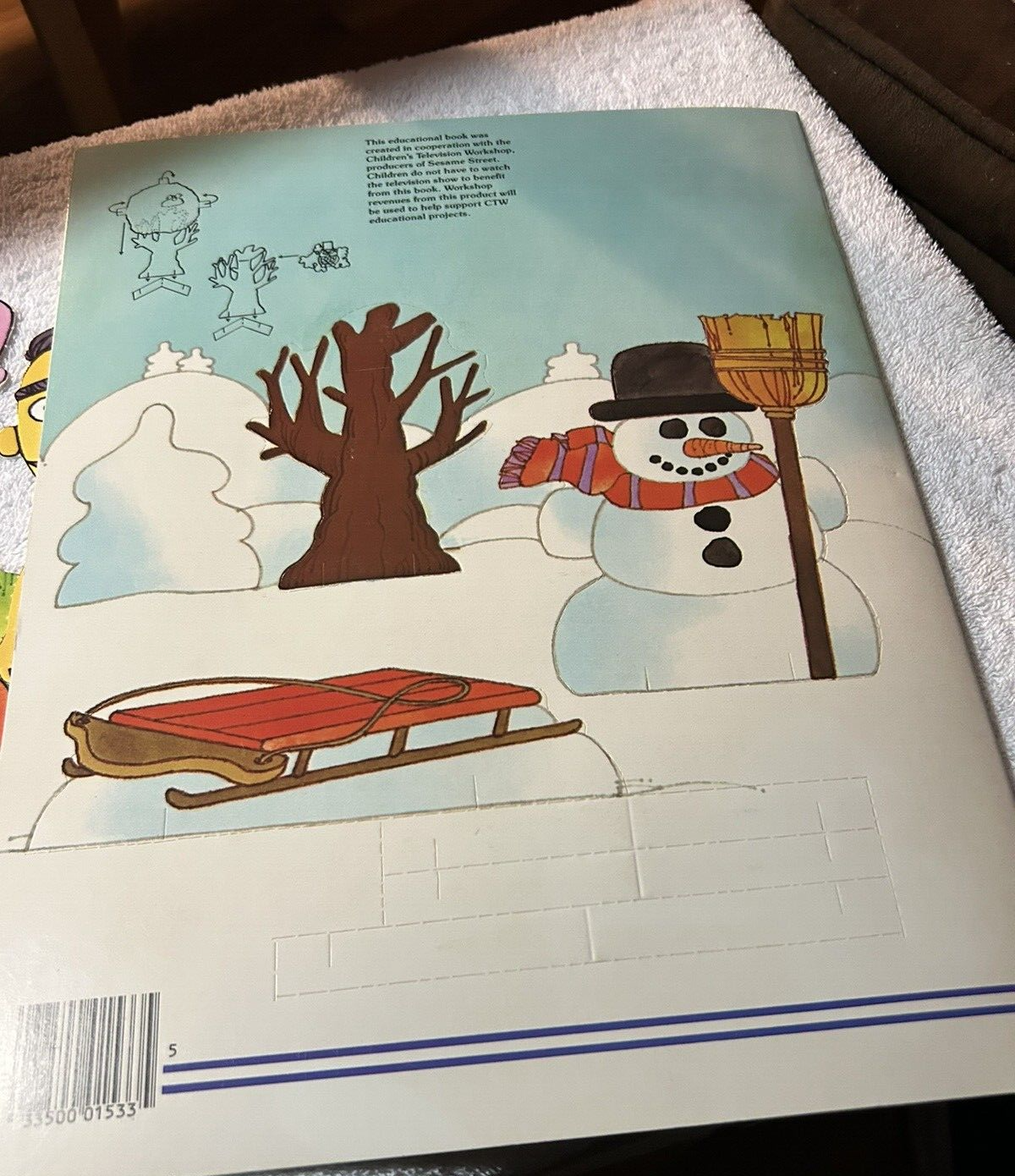 WHITMANS 1984 SESAME STREET BERT, ERNIE, AND PRAIRIE DAWN PAPER DOLLS:  SEASONS