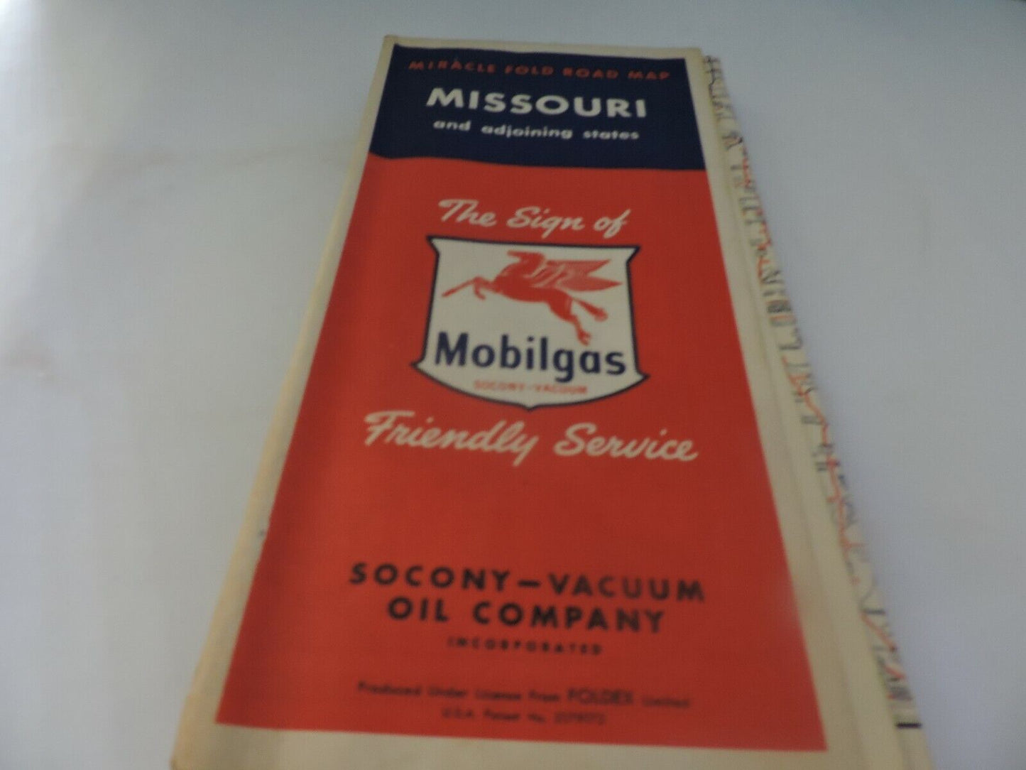 MIRACLE FOLD ROAD MAP OF  MISSOURI  (MOBIL)