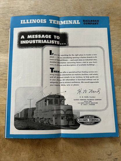 Illinois Terminal Time Table April 27, 1952