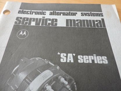 ELECTRONIC ALTERNATOR SYSTEMS SERVICE MANUAL  1971 SA SERIES