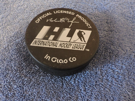 Officially Licensed International Hockey League Puck