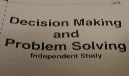 Fema Course: "Decision Making and Problem Solving" Study Book