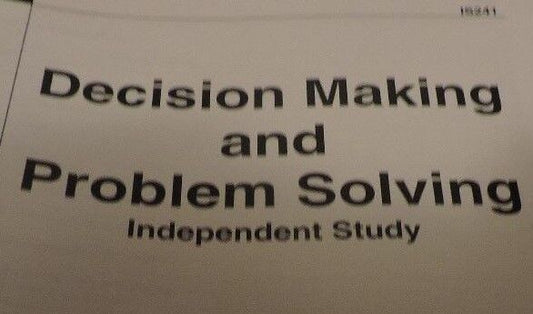 Fema Course: "Decision Making and Problem Solving" Study Book