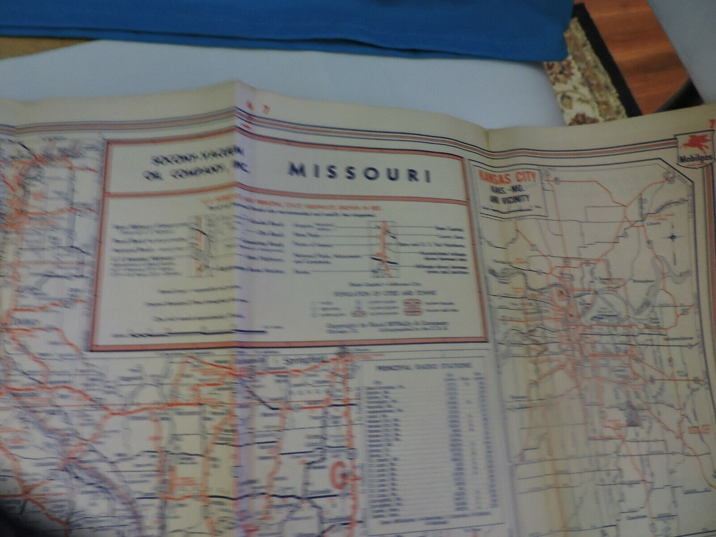 MIRACLE FOLD ROAD MAP OF  MISSOURI  (MOBIL)