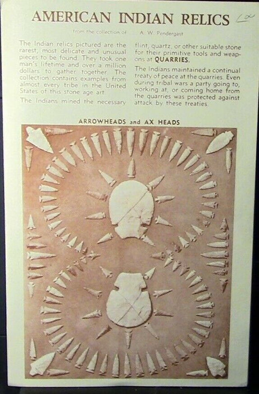 Vintage 1950's American Indian Relics Brochure