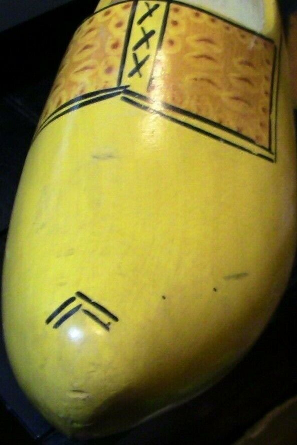 Hand Carved Wooden Shoes: Stamped 27/41