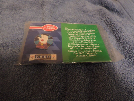 Betty Crocker Limited Edition Collectable-2002 Olympics Pin w/ Information Card