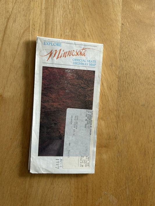 1987 Minnesota Official State Highway Travel Road Map