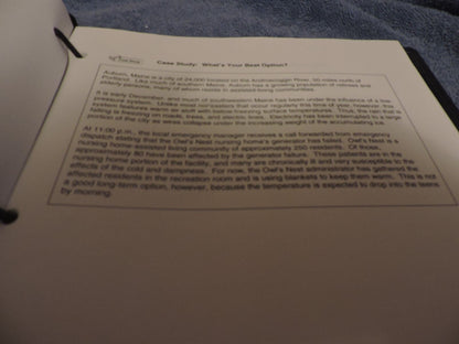 Fema Course: "Decision Making and Problem Solving" Study Book