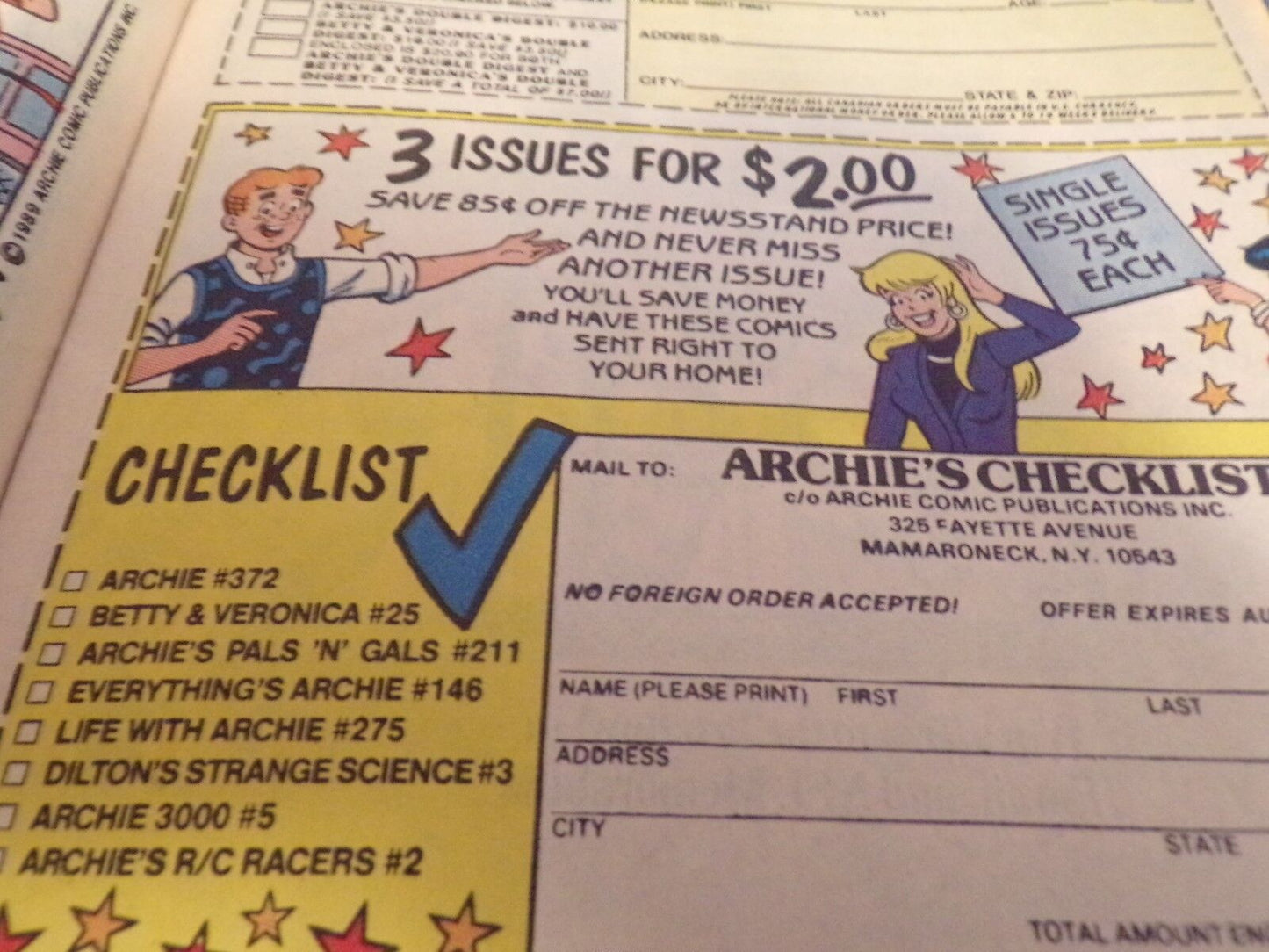 The New Archies: Oct. 1989, Issue No. 18