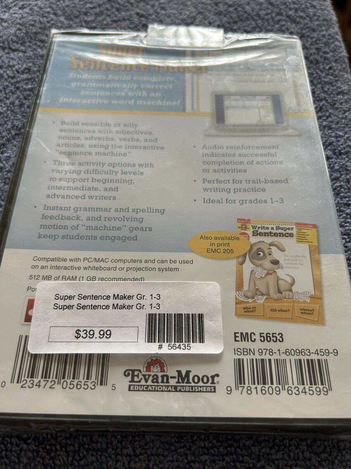EVAN-MOOR SUPR SENTENCE MAKER INTERACTIVE APP  GRADES 1-3