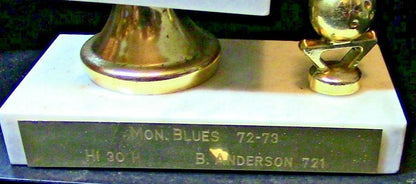 Bowling Trophy (Ready for a new engraving plate) 14" Tall