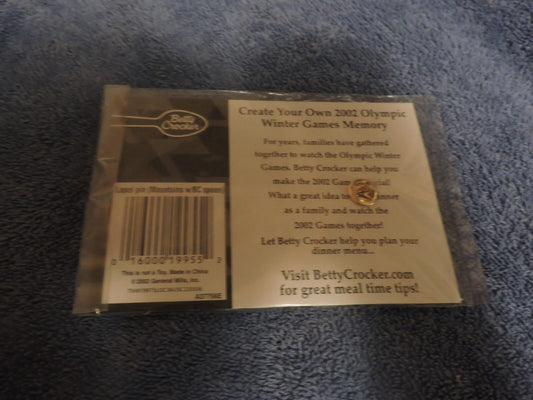 Betty Crocker Limited Edition Collectable 2002 Olympics Pin w/ Information Card