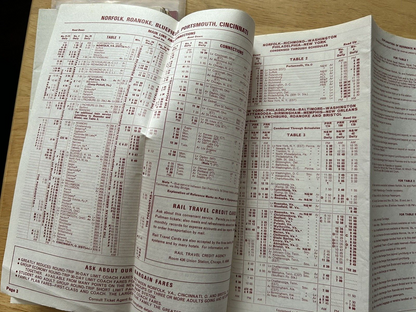 NORFOLK AND WESTERN RAILWAY  SYSTEM PASSENGER TRAIN SCHEDULES Eff. Oct. 31, 1965