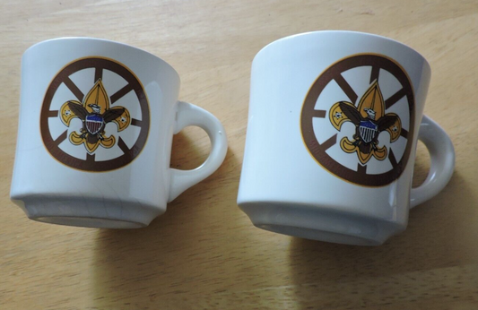 SET OF 2 MUGS: WAGON WHEEL DISTRICT, BOY SCOUTS OF AMERICA, MID AMERICA COUNCIL