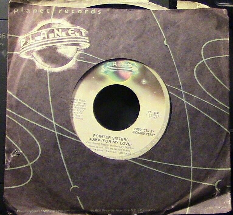 "Pointer Sisters": Jump (For My Love) & Heart Beat, 45 RPM Vinyl Record