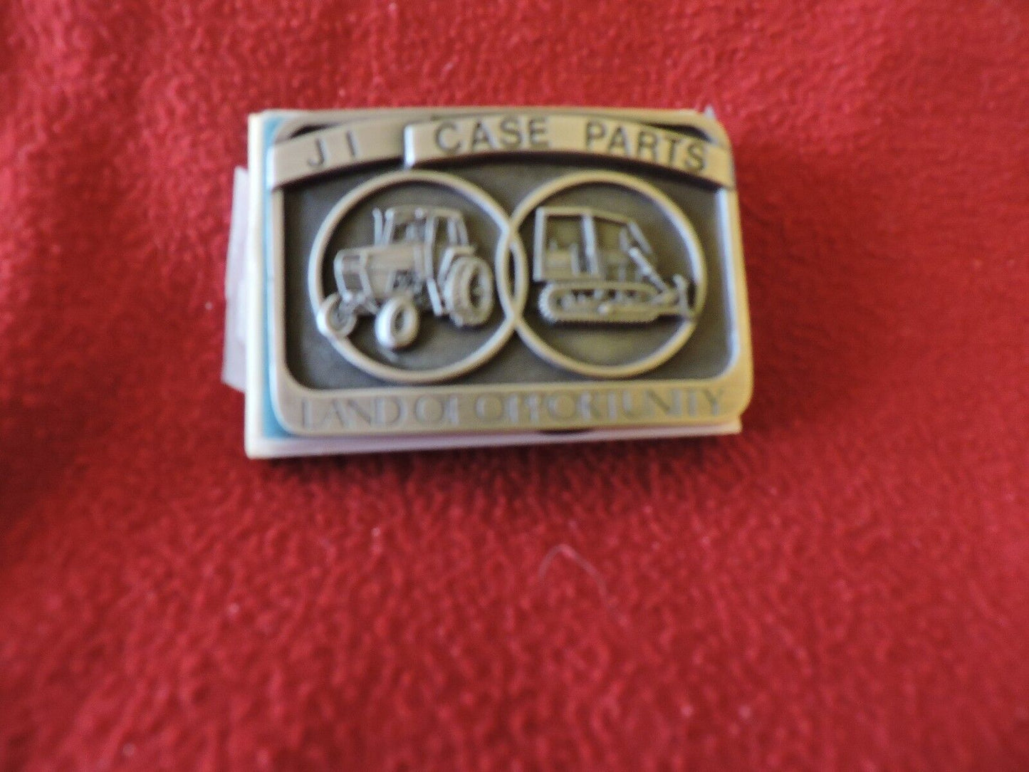 VINTAGE 1986-JI CASE PARTS TRADE FAIR PEWTER BELT BUCKLE-GIFT EDITION #149