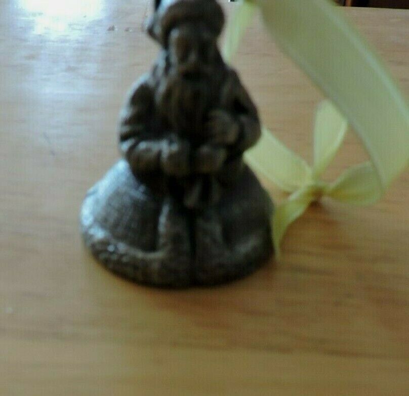 PEWTER SANTA ORNAMENT 2 X 1.5 INCHES