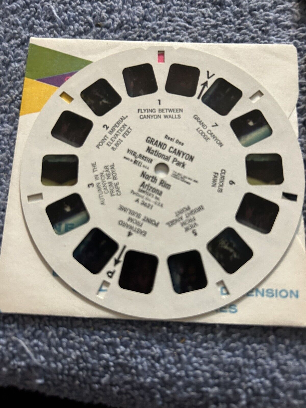 VIEW MASTER 3D REELS:  GRAND CANYON 3 REELS--OPENED PACKAGE
