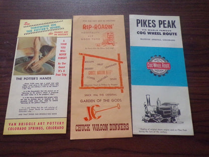Assorted Colorado Maps/Pamphlets/Post Cards Circa 1950's-60's