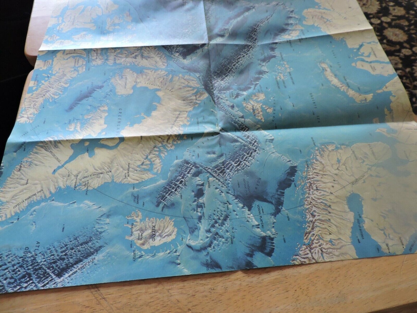 NATIONAL GEORGRAPHIC MAP OF ARCTIC OCEAN/ARTIC OCEAN FLOOR   2 SIDED MAP