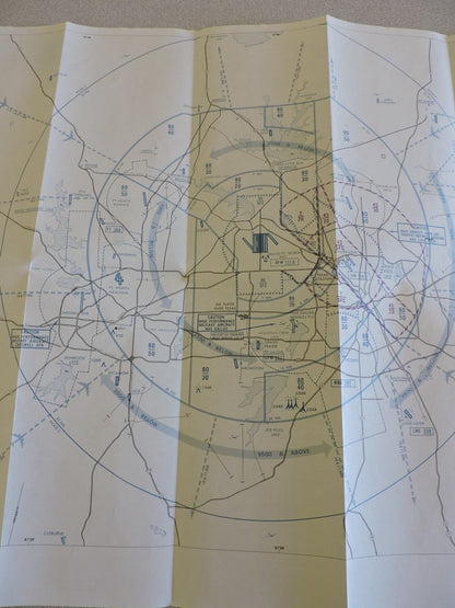 DALLAS-FT WORTH  CHART TERMINAL CONTROL AREA CHART 37TH EDITION,JUNE 27 1991