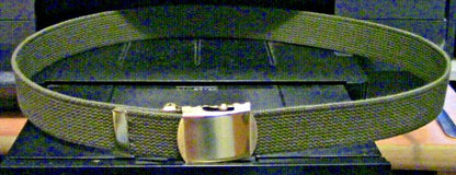 BSA (Boy Scout) Green Belt with Gold Buckle (Generic) & Gold Tip