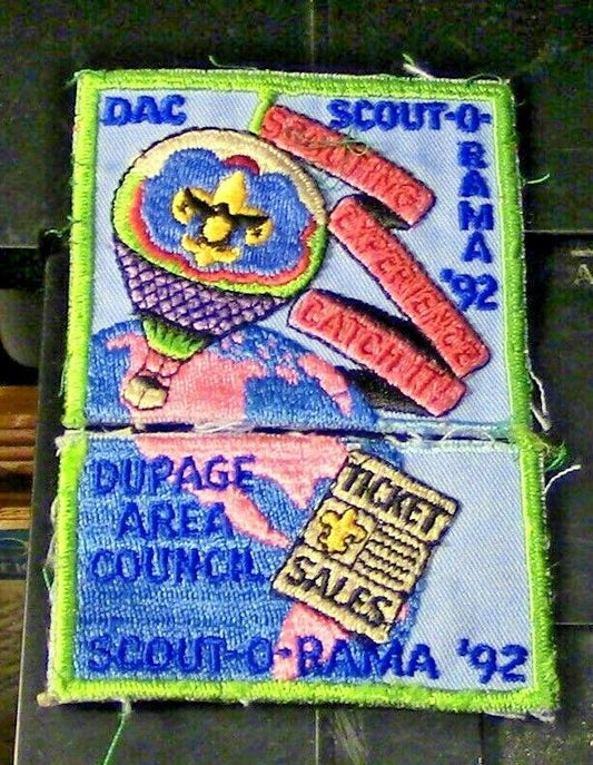BSA Patch:Scout-O-Rama 1992 Dupage Area Council Patch Set