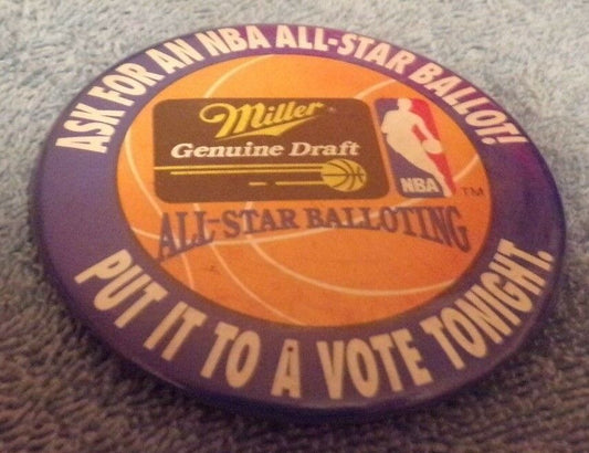 Miller Genuine Draft NBA All Star Balloting Collectors Pin
