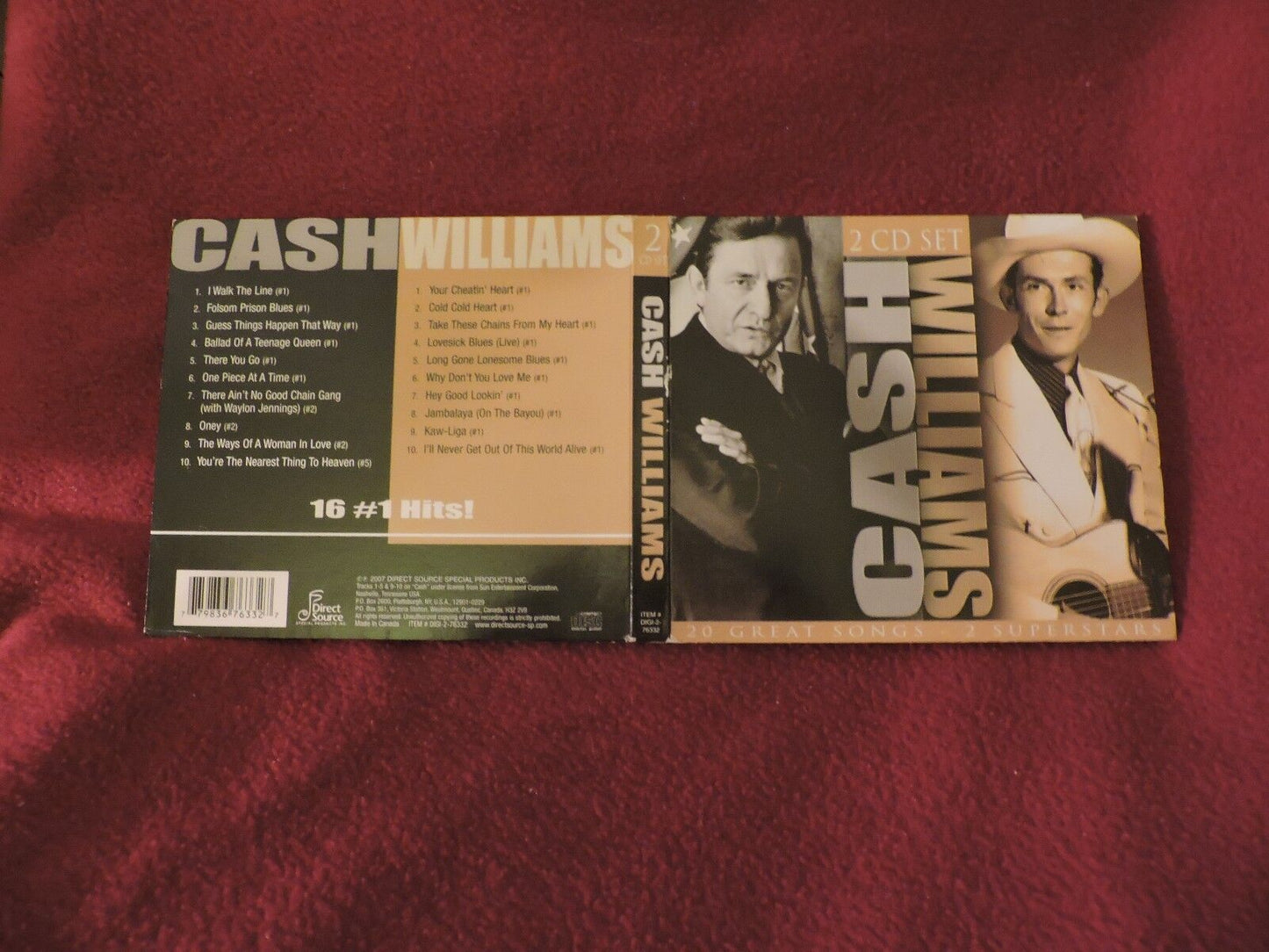 CASH/ WILLIAMS 2 CD SET (2 COUNTRY LEGENDS)