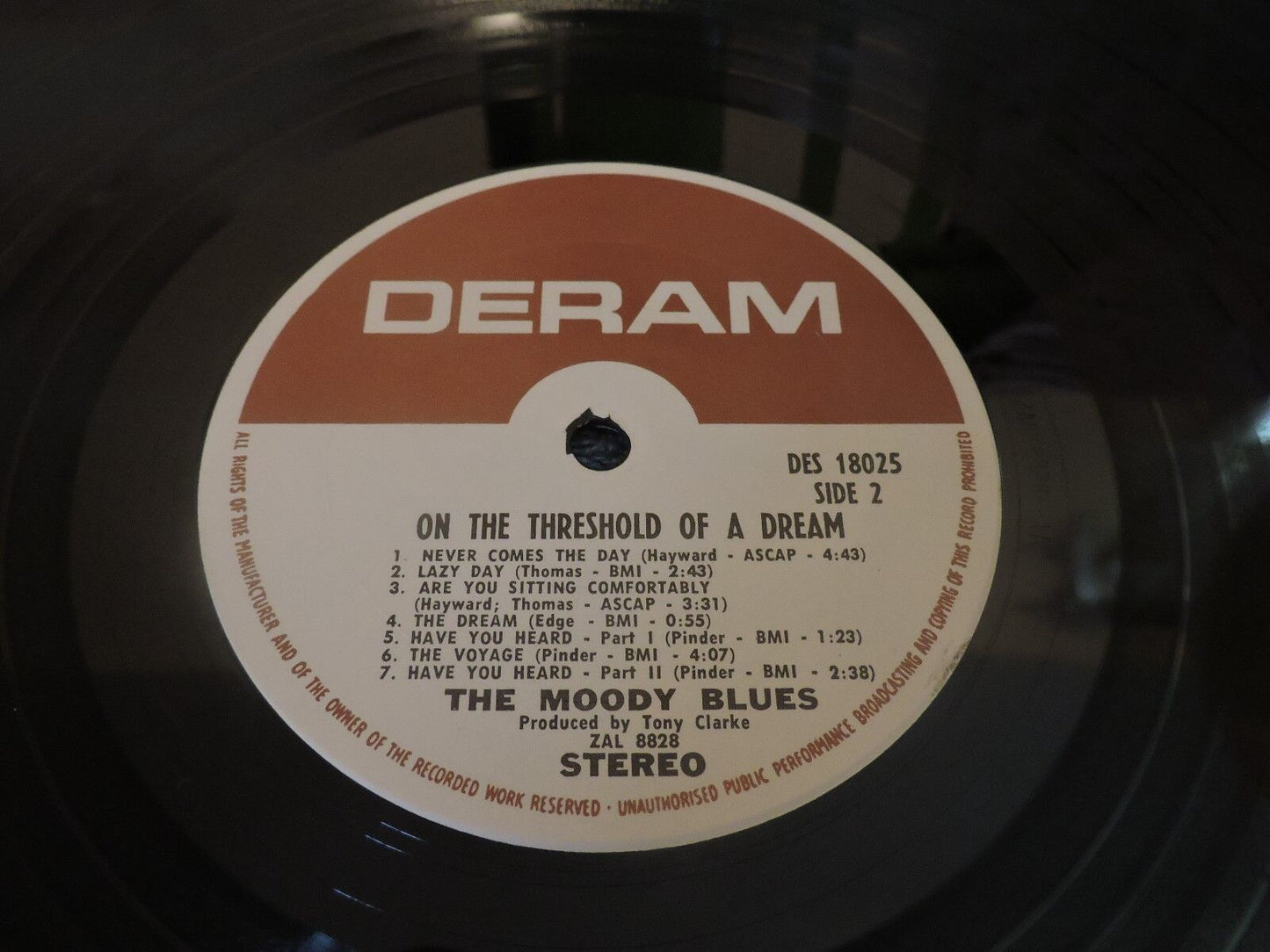 The Moody Blues" On The Threshold of a Dream" Album 33 1/3 RPM
