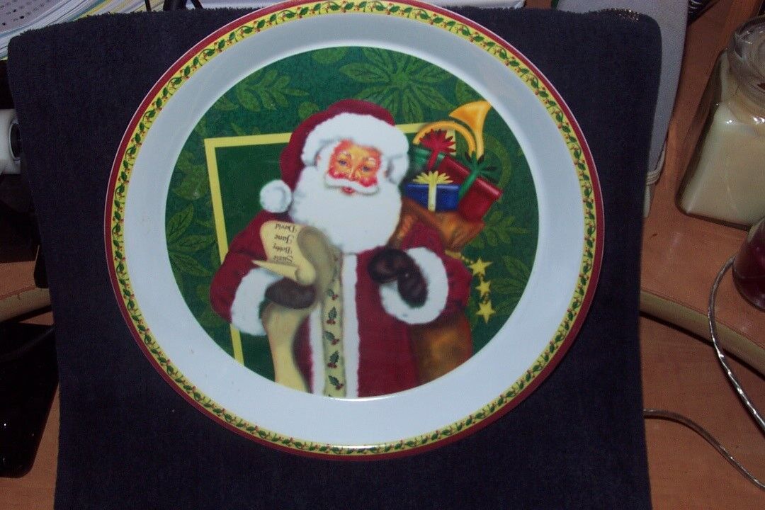 Santa Platter, Metal, Nice for any collection