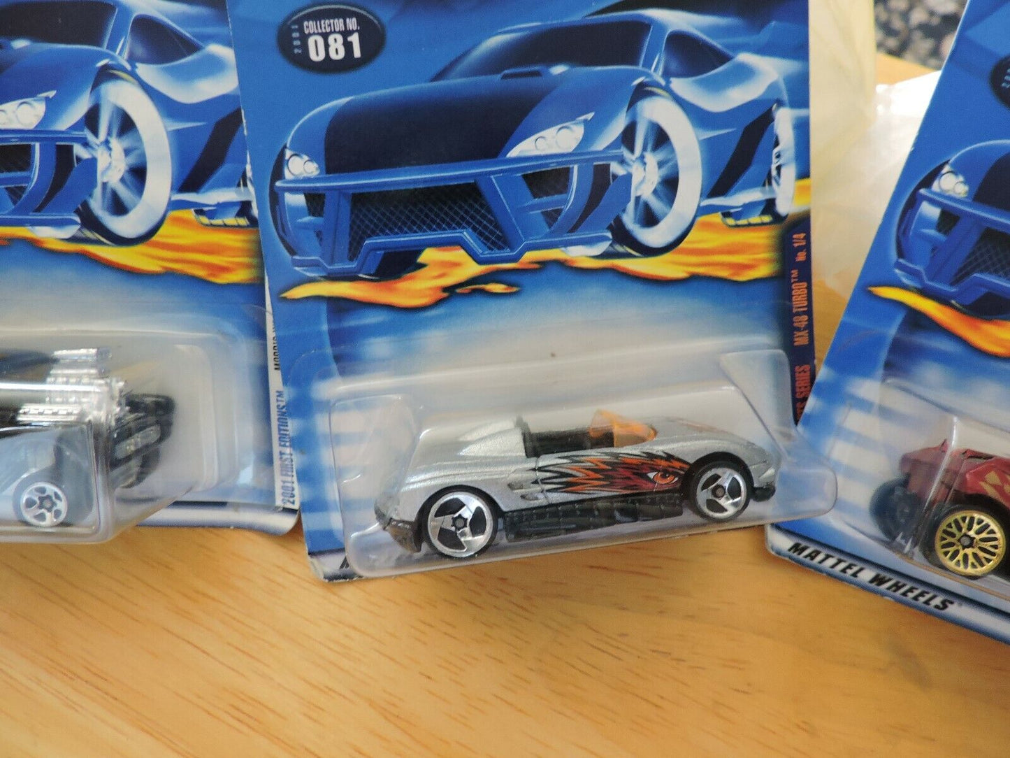 HOT WHEELS SET OF FOUR CARS--# 047, 081, 083, 085