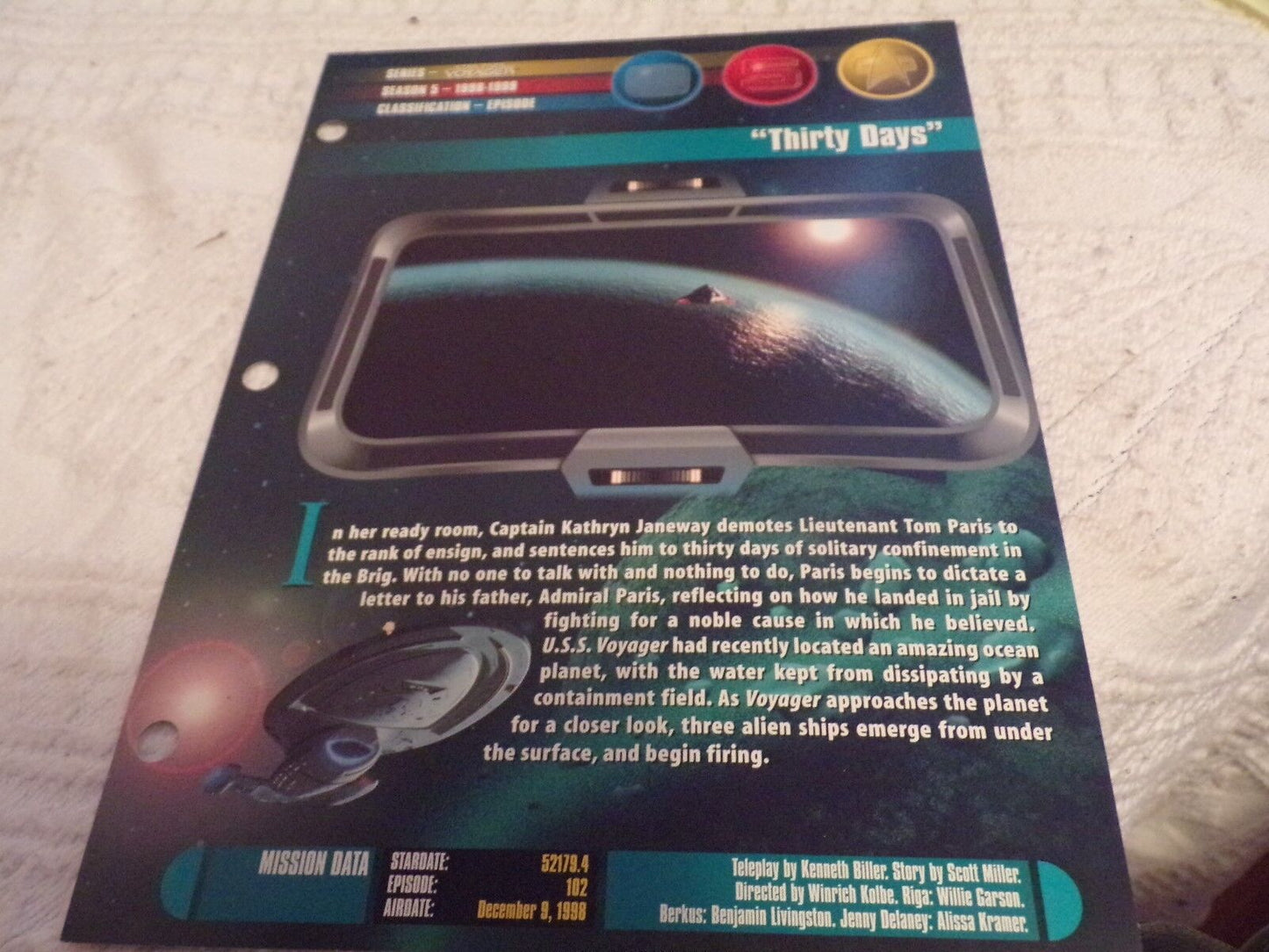 Star Trek: Voyager Movie Info Cards (Seasons 2, 4, 5)
