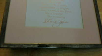 A TOAST TO WOMEN SILVER FRAMED DESK ART 8.25 X 6.25 INCHES