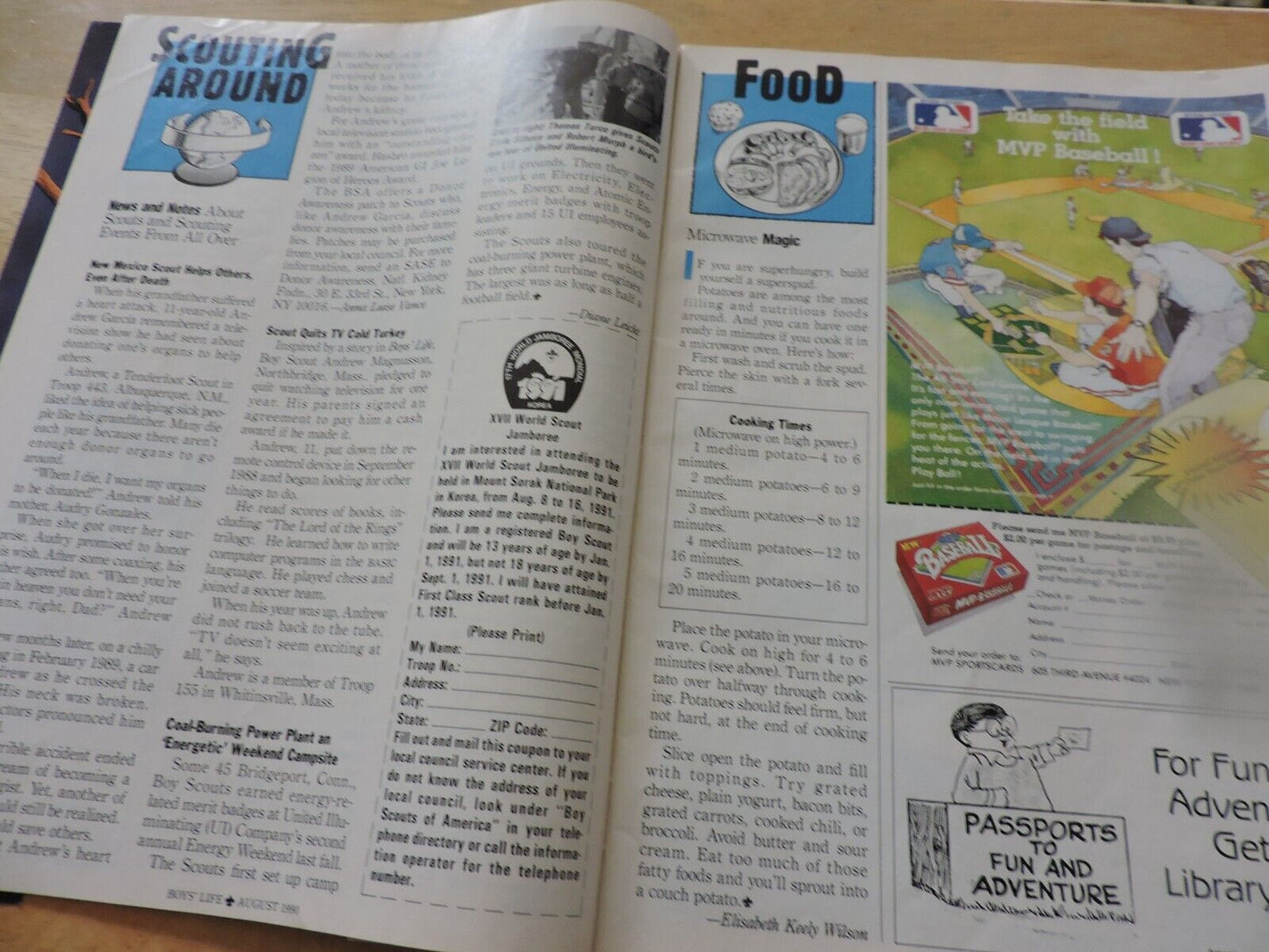BOYS' LIFE MAGAZINE--AUGUST 1990--GRAB A BODYBOARD AND CATCH THE WAVE!