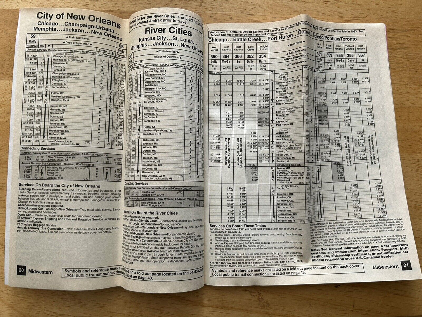 AMTRAK: NATIONAL TIMETABLE 1993-1994
