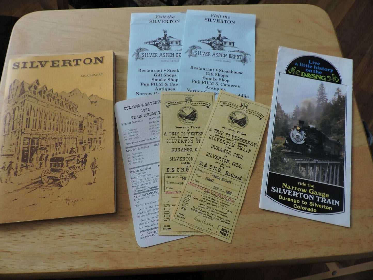 SILVERTON AND NEIGHBORING GHOST TOWNS , TRAIN SCHEDULE, TICKETS (1982) AND MORE