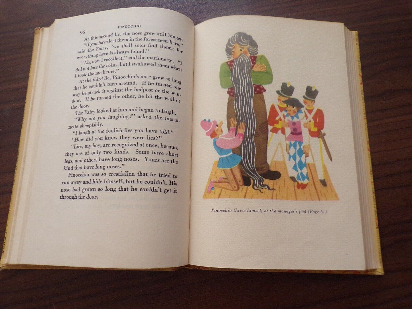 Pinocchio Hard Back Book-1946 Printing, Writen By Carlo Collidi