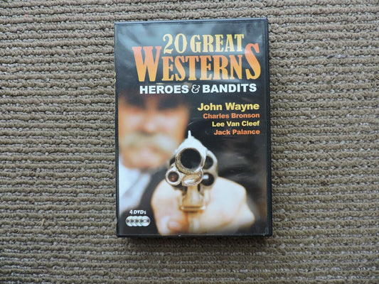 Heroes & Bandits 20 Great Westerns (4) DVD Pack John Wayne & Charles Bronson