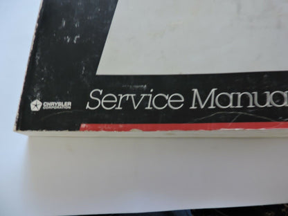 CHRYSLER MANUAL: RAM VAN CARAVAN, VOYAGER, ELECTRICAL & ENGINE PERFORMANCE  1984