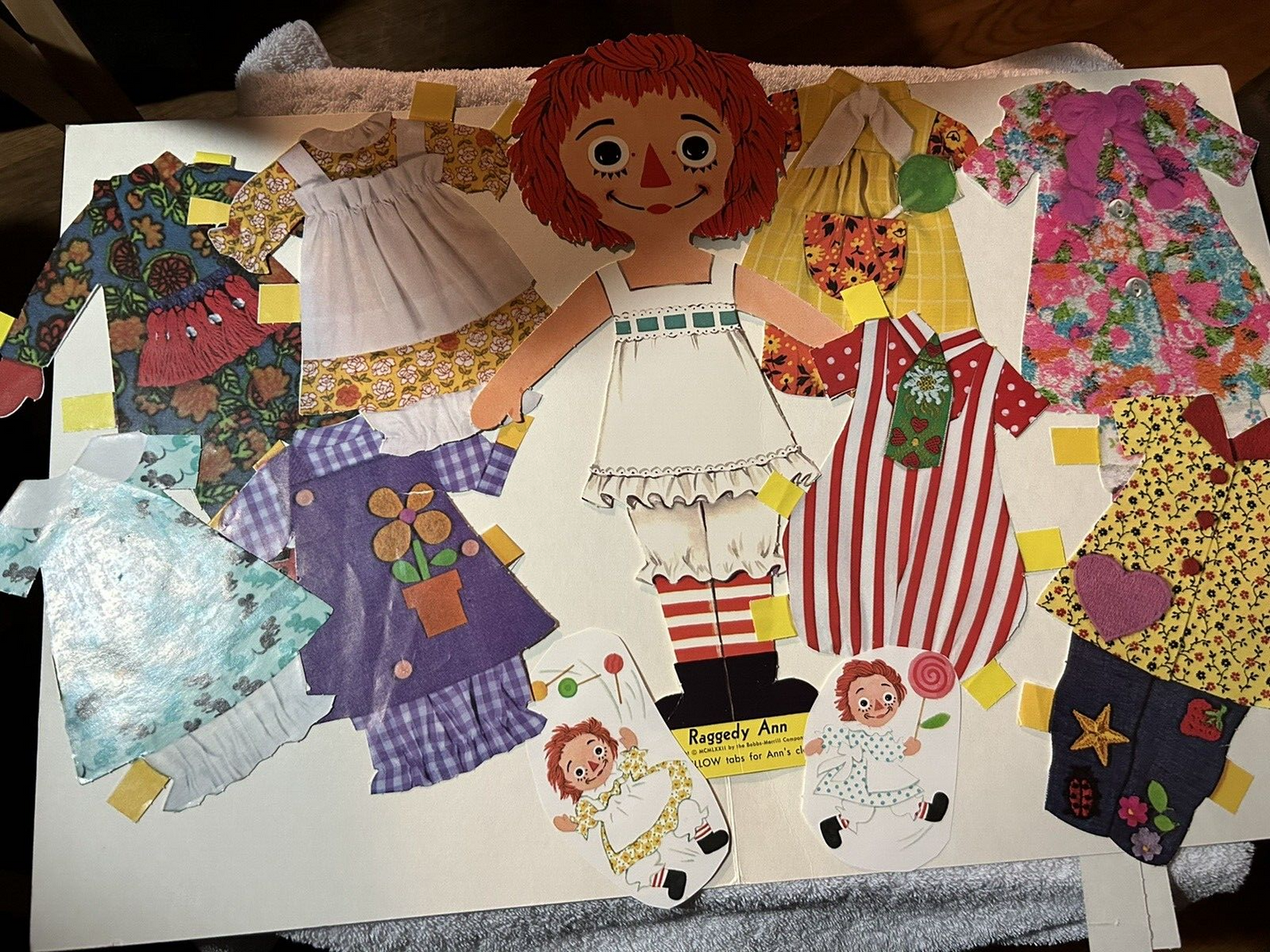 WHITMAN RAGGEDY ANN AND ANDY LOLLIPOP FASHIONS FOR PAPER DOLLS 1972