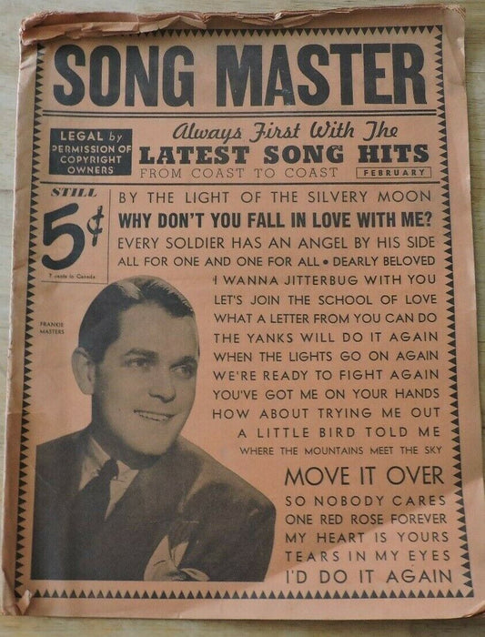 Song Master Always First With The Latest Song Hits February 1943