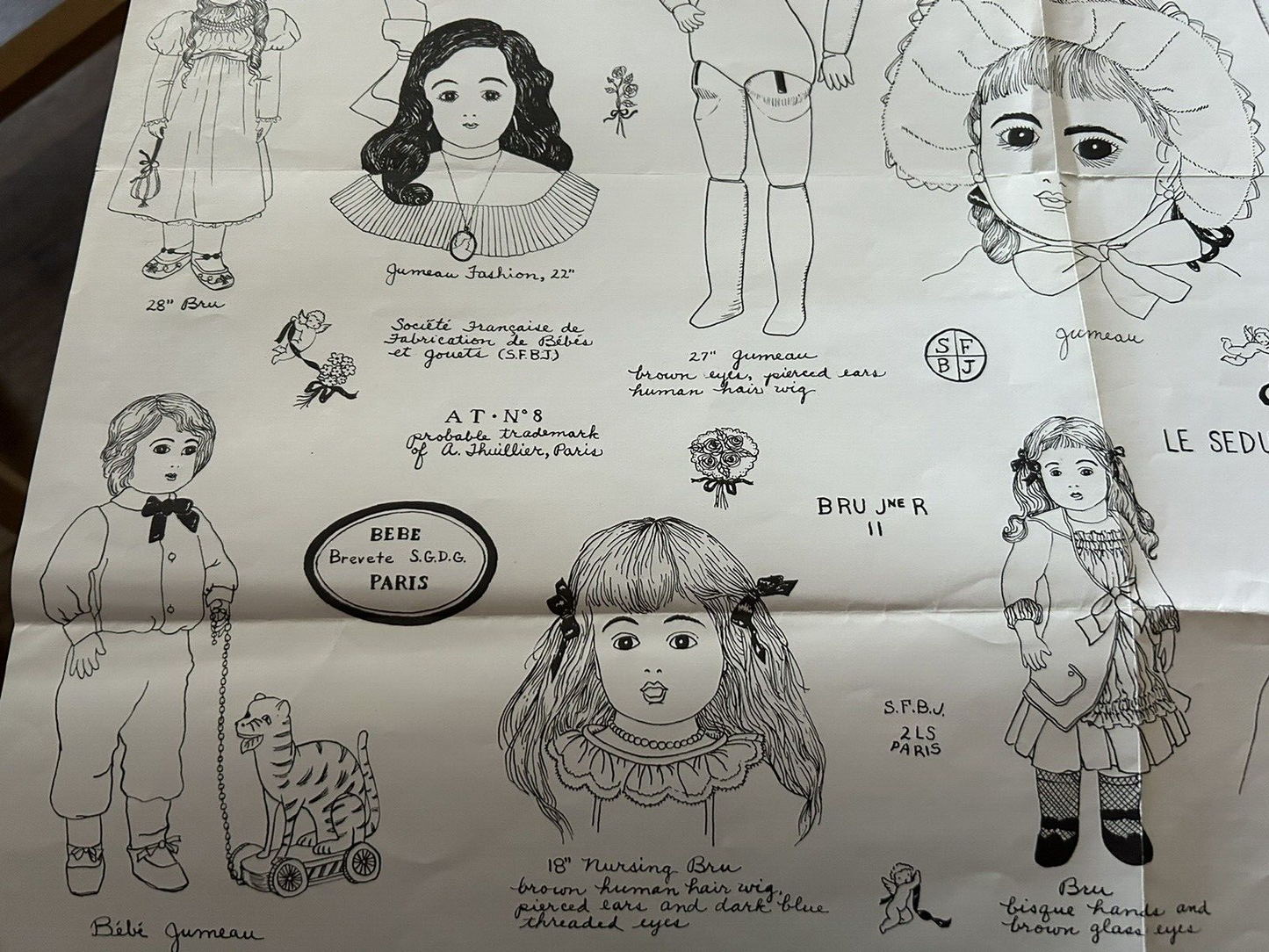 FRENCH DOLLS  1979 BY SANDY WILLIAMS--SCHNEIDER FILA PARIS