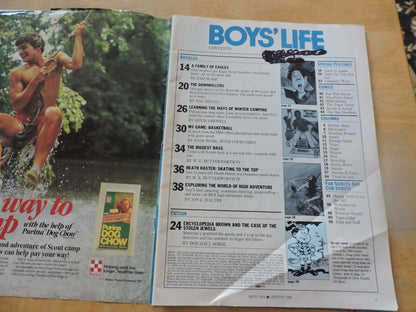BOYS' LIFE MAGAZINE--JANUARY 1988--THE DOWNHILLERS: FASTEST SKIERS