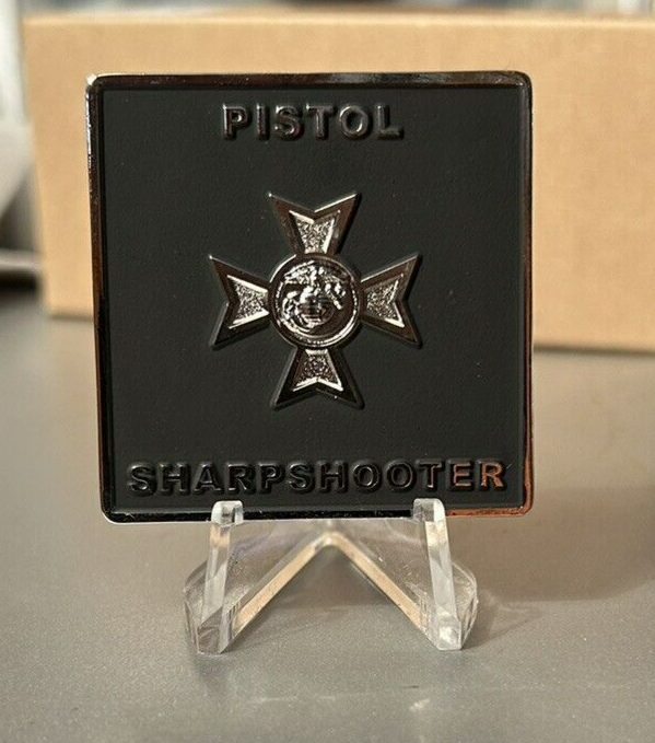 Unique Challenge Coin: Official USMC, Pistol Sharpshooter
