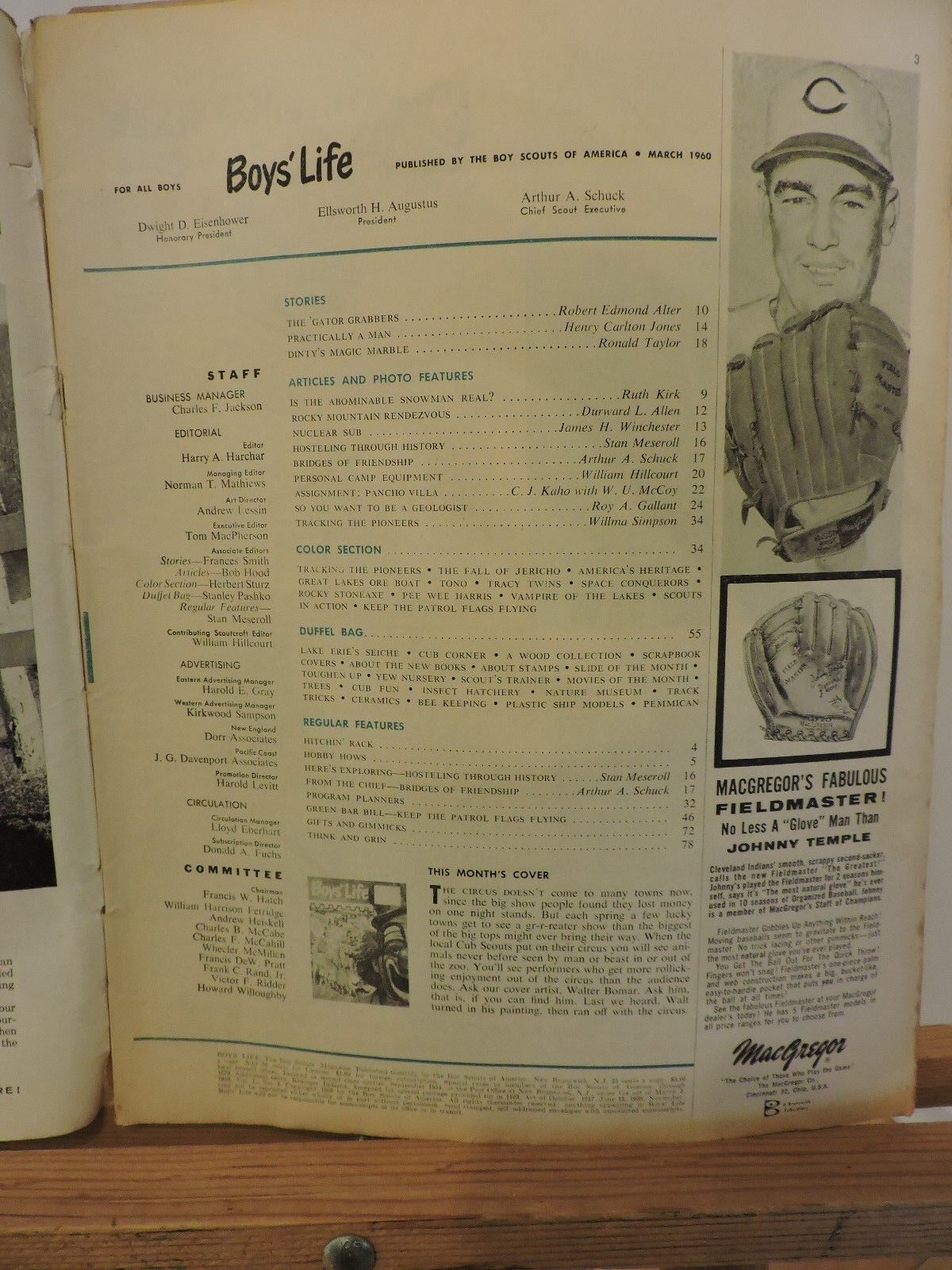 BOYS LIFE MAGAZINE - MARCH 1960 - CLOWN COVER