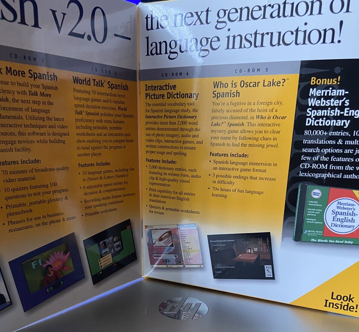 Instant Immersion Spanish Version 2.0 CD-ROM set of 5 Plus a bonus CD