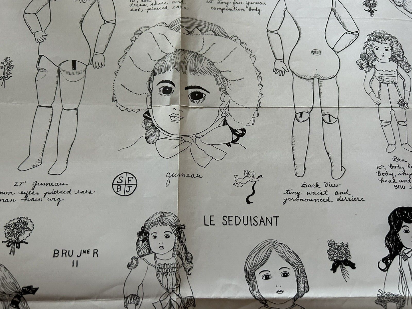FRENCH DOLLS  1979 BY SANDY WILLIAMS--SCHNEIDER FILA PARIS